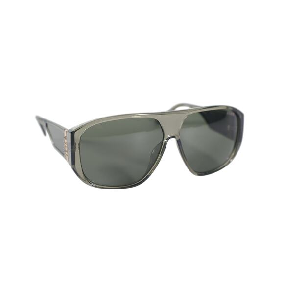 GUESS Oversized Aviator Shield Sunglasses - Green Transparent Grey Lens - NWT main image 6